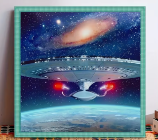 Preview: Diamond Painting Raumschiff Enterprise